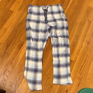 Hollister Blue and White Plaid Sleep Pants